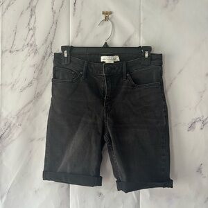 H&M LABEL OF GRADED GOODS CUFFED SHORTS BLACK WOMENS  8